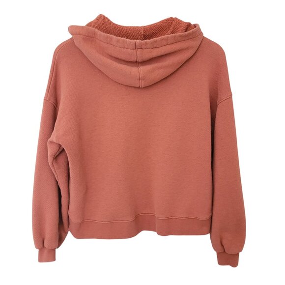 Madewell MWL Airyterry Hoodie Sweatshirt Womens Size S Burnt Orange Athleisure - Picture 2 of 8